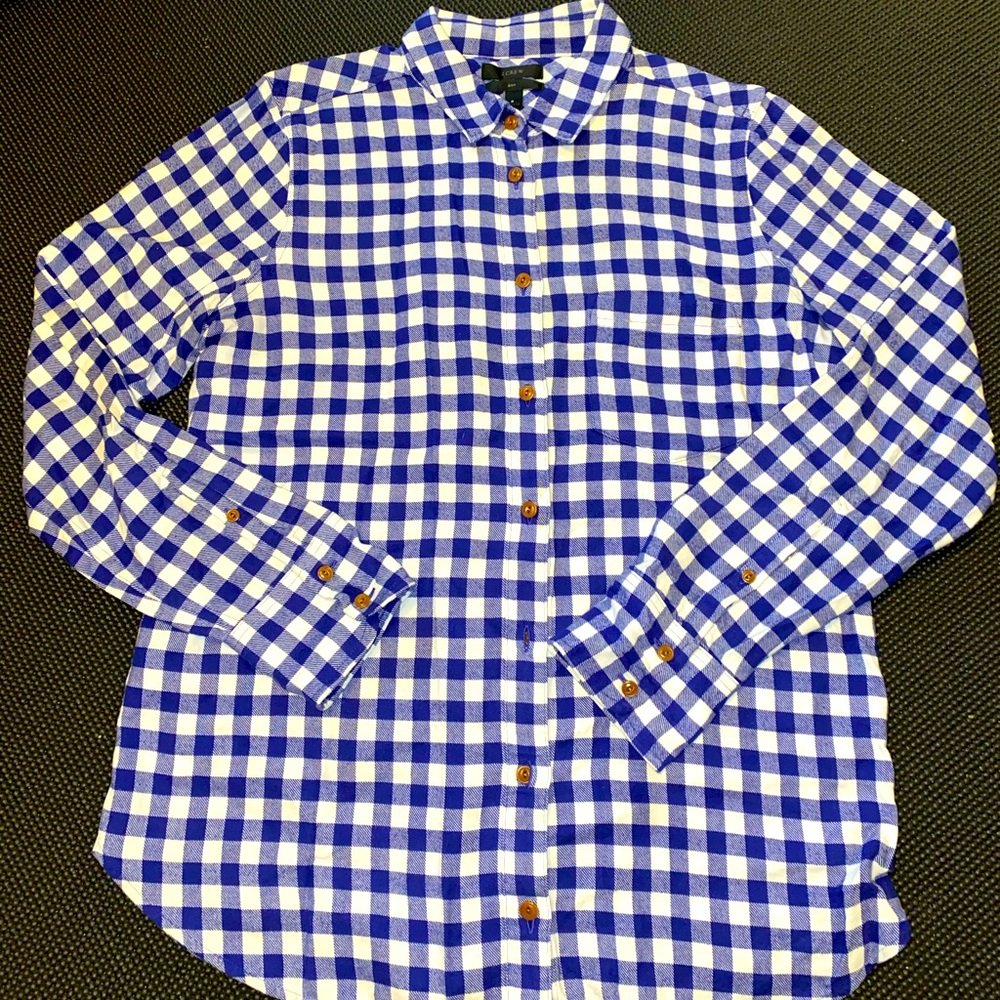 J Crew flannel checkered shirt